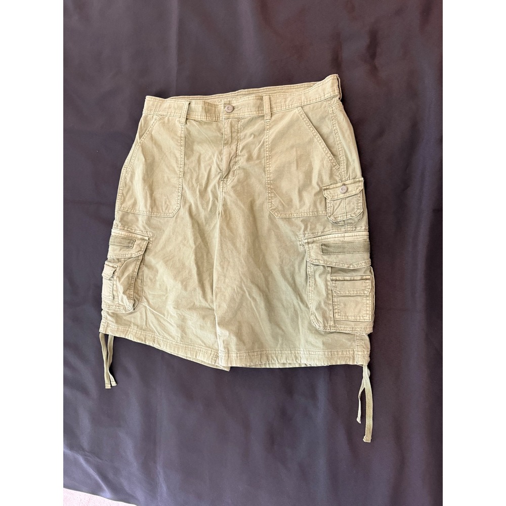 American Eagle Women Cargo Shorts Olive Green Utility Stretch Size 14 NWT